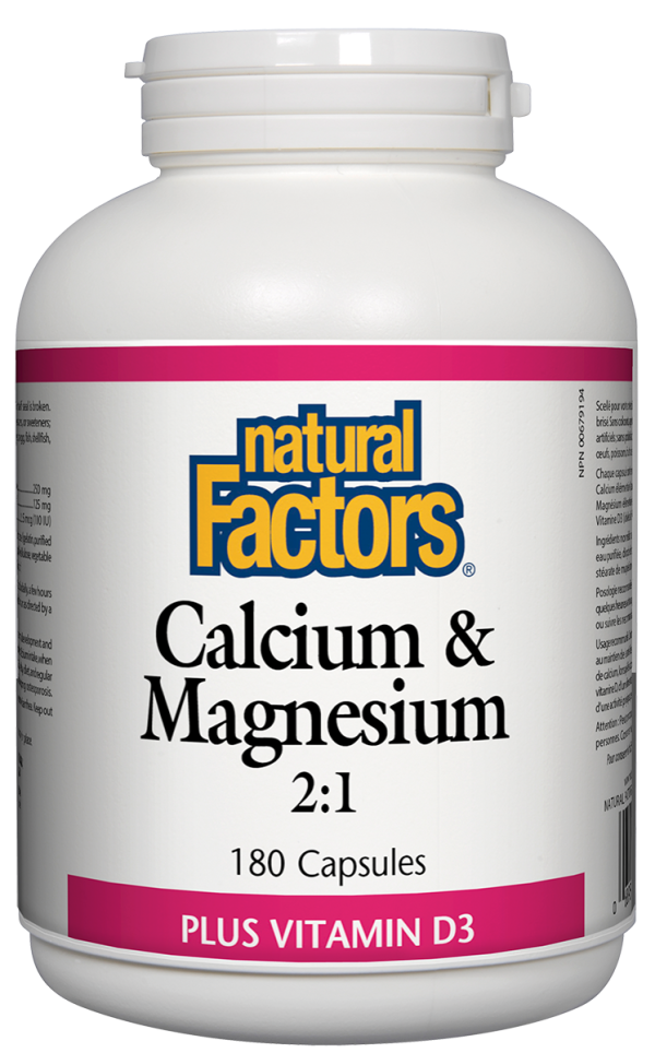 Natural Factors Calcium & Magnesium 2:1 (180 Capsules) Cheap