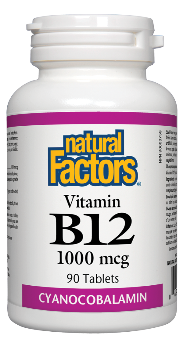 Natural Factors B12 (1000mcg) (90 Tablets) For Sale