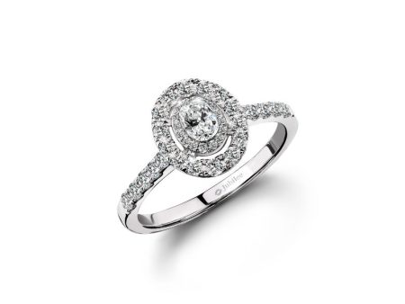 แหวนเพชร The Promise Oval Halo Diamond Ring Online Hot Sale