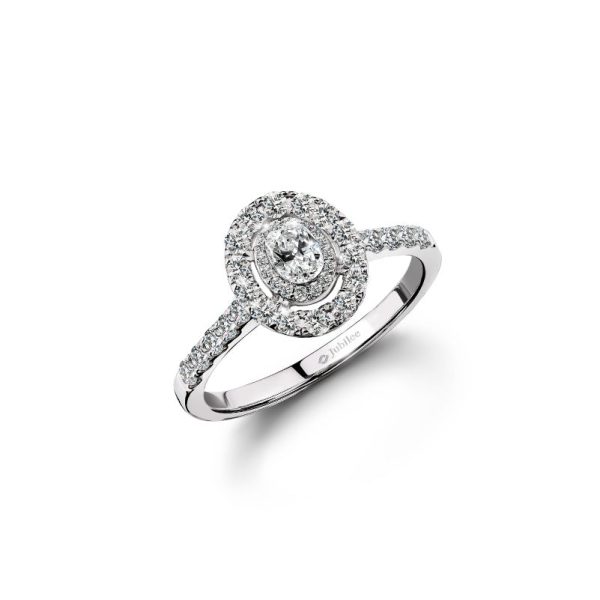 แหวนเพชร The Promise Oval Halo Diamond Ring Online Hot Sale