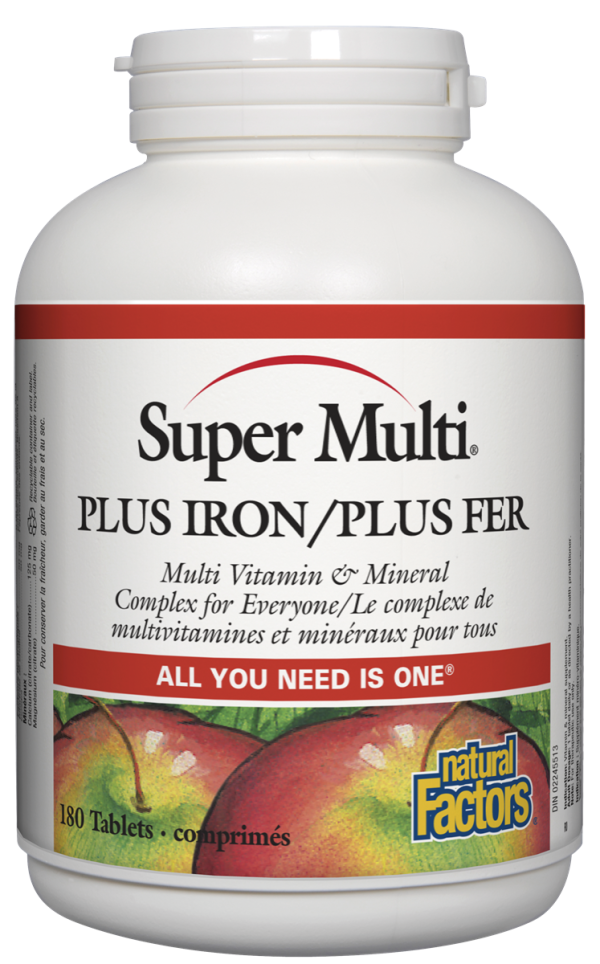 Natural Factors Super Multi Plus Iron (180 Tablets) Hot on Sale