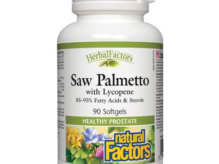 Natural Factors Saw Palmetto Extract with Lycopene (160mg) (90 SoftGels) For Sale