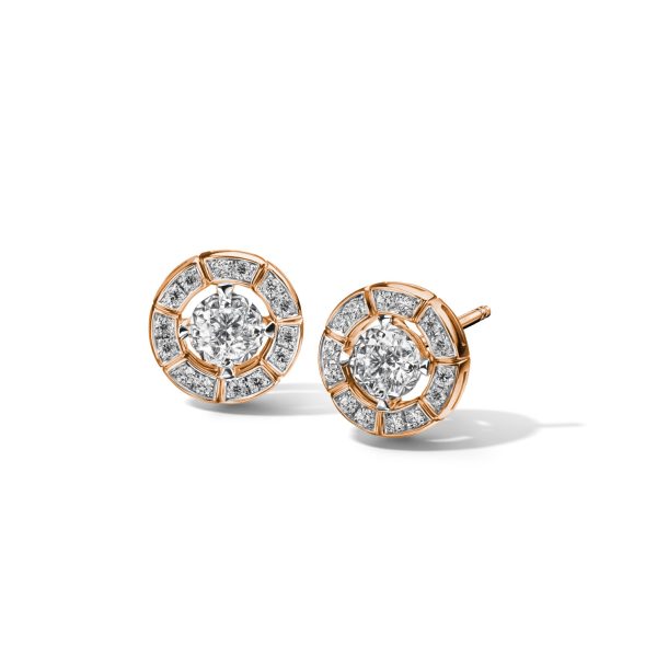 Lumiere Brique Halo Stud Earrings Online