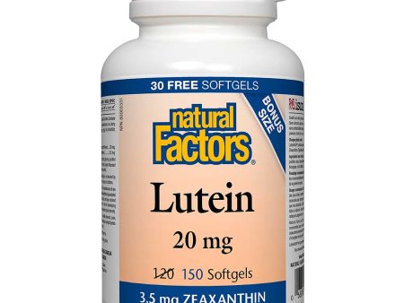 Natural Factors Lutein (20mg) BONUS (150 SoftGels) Fashion