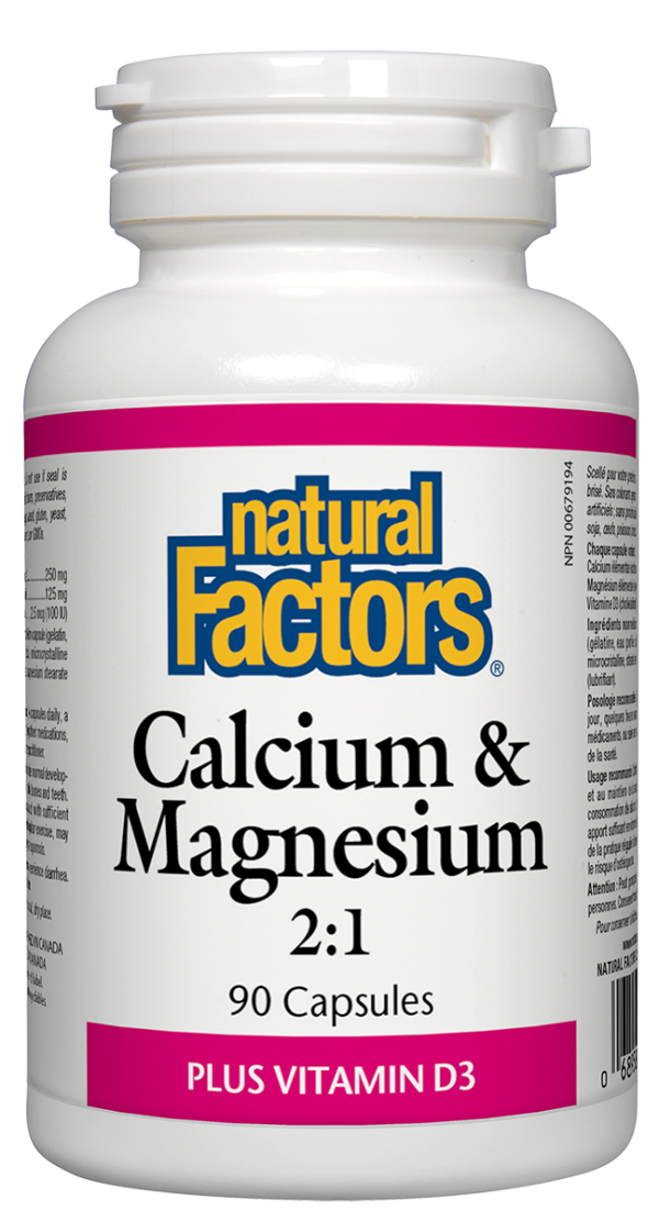 Natural Factors Calcium & Magnesium 2:1 (90 Capsules) For Cheap