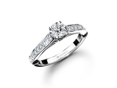 แหวนเพชร Radiance Pave Solitaire Ring Online Sale