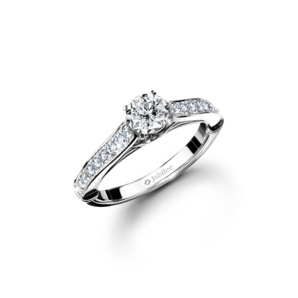 แหวนเพชร Radiance Pave Solitaire Ring Online Sale