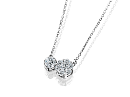 จี้เพชรพร้อมสร้อยคออิตาลี Soulmate Floating Pendant Necklace with Chain Cheap