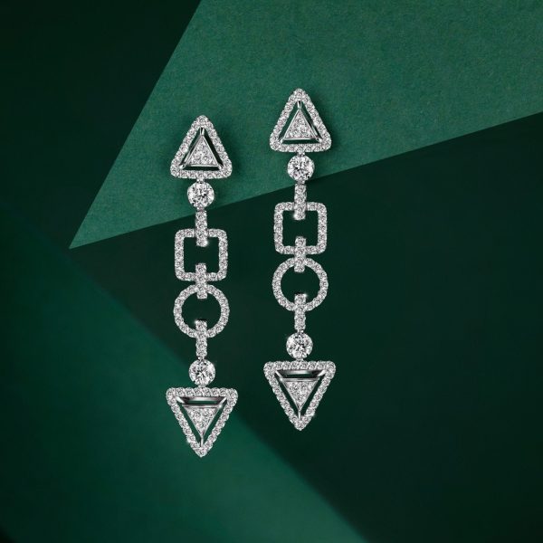 Lyrical Symmetry Collection Earrings - Triangle For Cheap