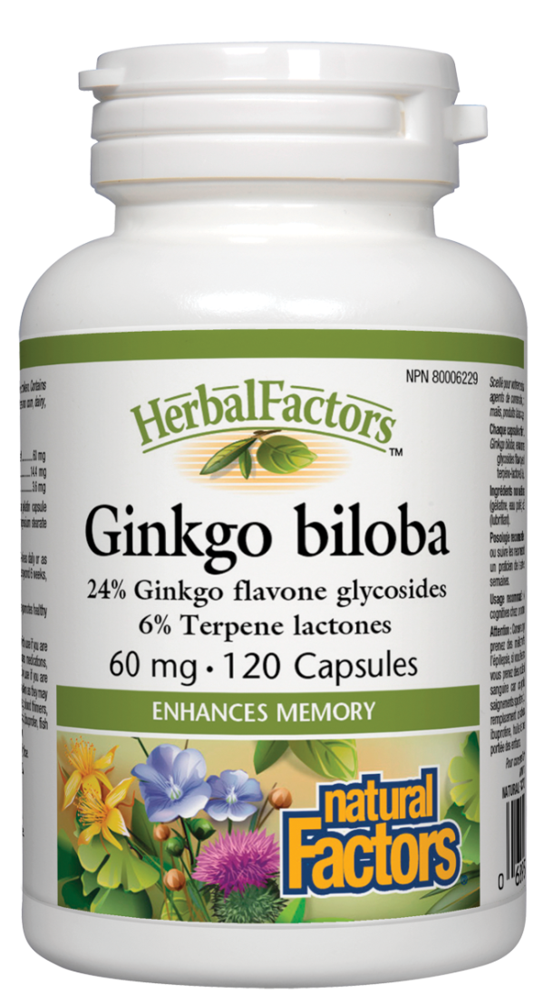 Natural Factors Ginkgo Biloba (60mg) (120 Capsules) Supply