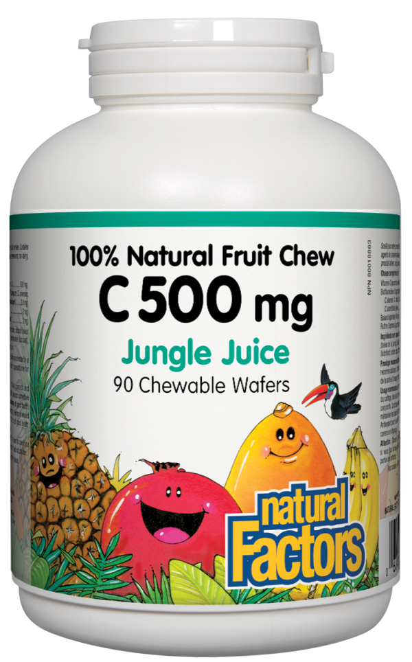 Natural Factors Natural Fruit Chew C (500mg) Jungle Juice (90 Chewables) Online Sale