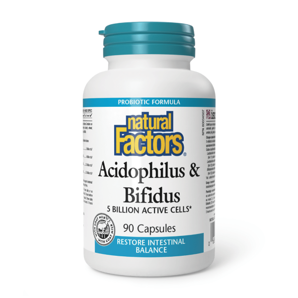 Natural Factors Acidophilus & Bifidus (90 Caps) For Cheap