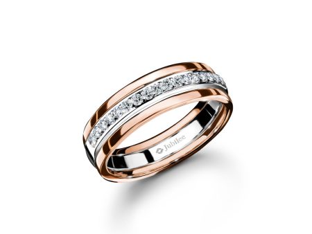 แหวนเพชร Single Spectrum White-Rose Band Ring Online