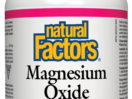 Natural Factors Magnesium Oxide (250mg) (90 Caplets) Online now