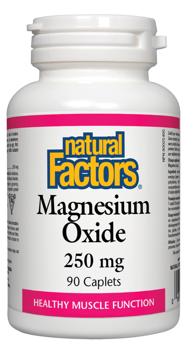 Natural Factors Magnesium Oxide (250mg) (90 Caplets) Online now