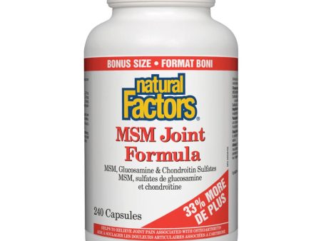 Natural Factors MSM Joint Formula (Bonus) (240 Capsules) Sale