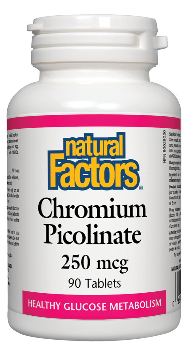 Natural Factors Chromium Picolinate (250Mcg) (90 Tablets) Fashion