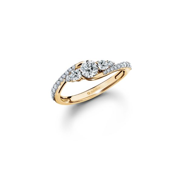 แหวนเพชร Three Diamonds Twist Ring Online