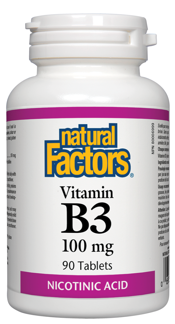 Natural Factors Vitamin B-3 (100mg) (90 Tablets) Fashion