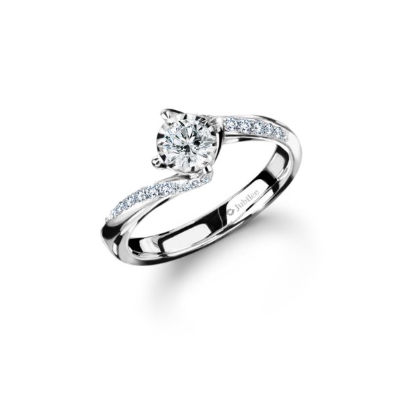 แหวนเพชร Promise Pave Solitaire Ring (Certificate: GIA) Cheap