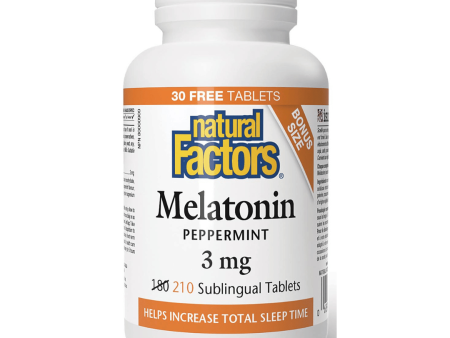 Natural Factors Melatonin (3mg) BONUS (210 Sublingual Tablets) Online now