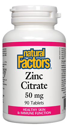 Natural Factors Zinc Citrate (50mg) (90 Tablets) Fashion