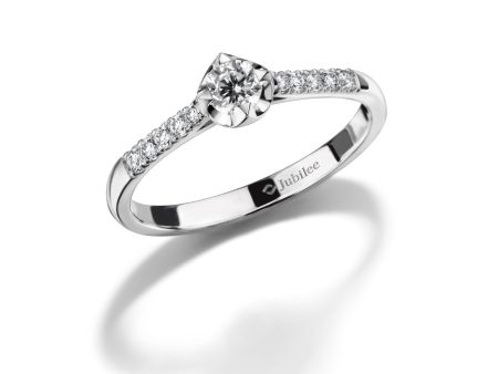 แหวนเพชร Solitaire Contemporary Line Ring For Cheap