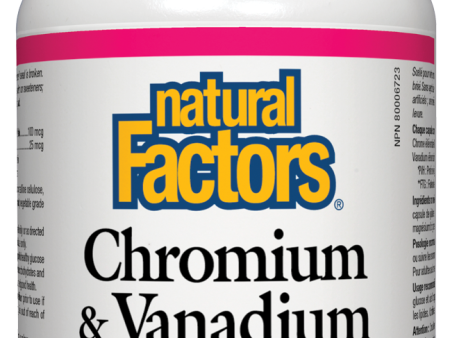 Natural Factors Chromium & Vanadium (125mcg) (90 Capsules) on Sale