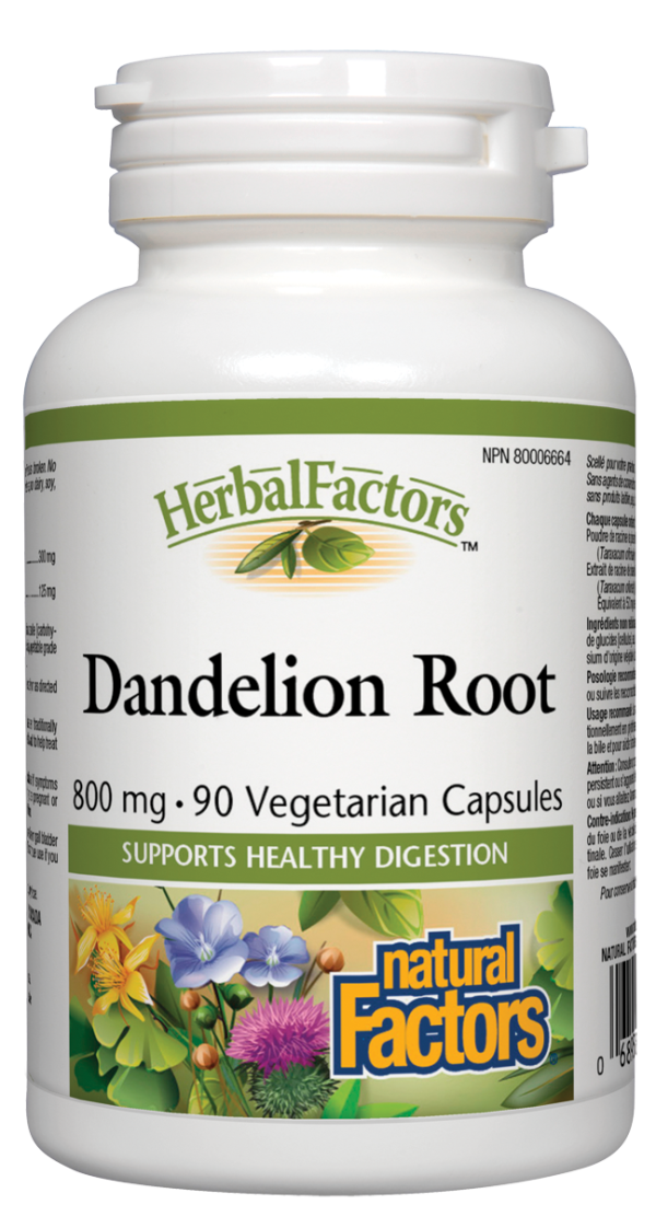 Natural Factors Dandelion Root (800mg) (90 Vegetarian Capsules) For Discount