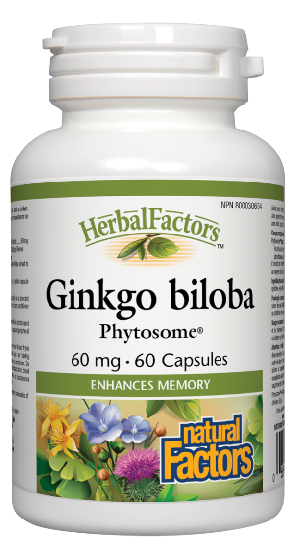 Natural Factors Ginkgo Biloba Phytosome (60mg) (60 Capsules) For Discount