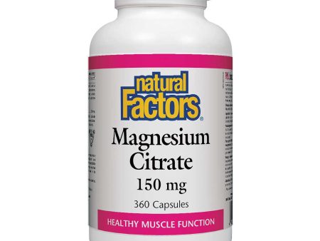 Natural Factors Magnesium Citrate (150mg) (360 Caps) Online now