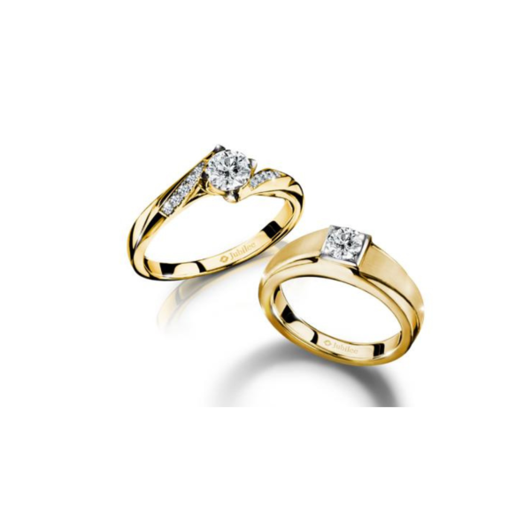 แหวนเพชร The Excellence of 19 Solitaire Twist Diamond Ring & Stunning Fella Ring Online Hot Sale