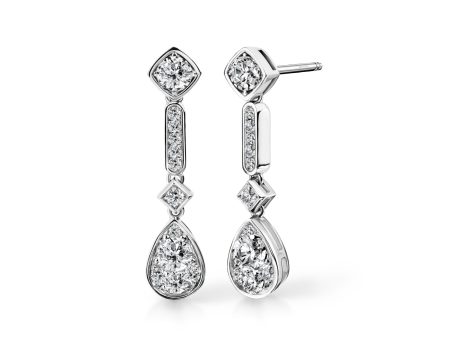 Larme d Amour Carreau Céleste Earrings on Sale