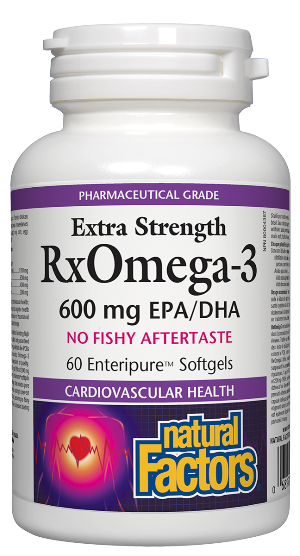 Natural Factors Rx Omega-3 Factors Extra Strength (600 mg EPA DHA) (60 SoftGels) Hot on Sale