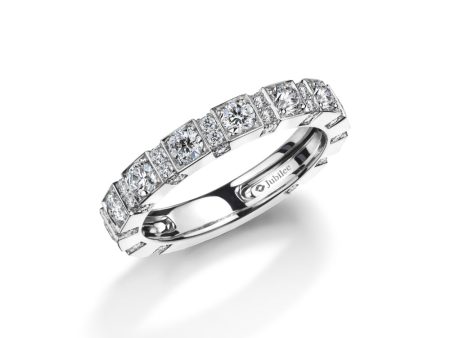 แหวนเพชร Modern Elegant Diamond Line Ring on Sale