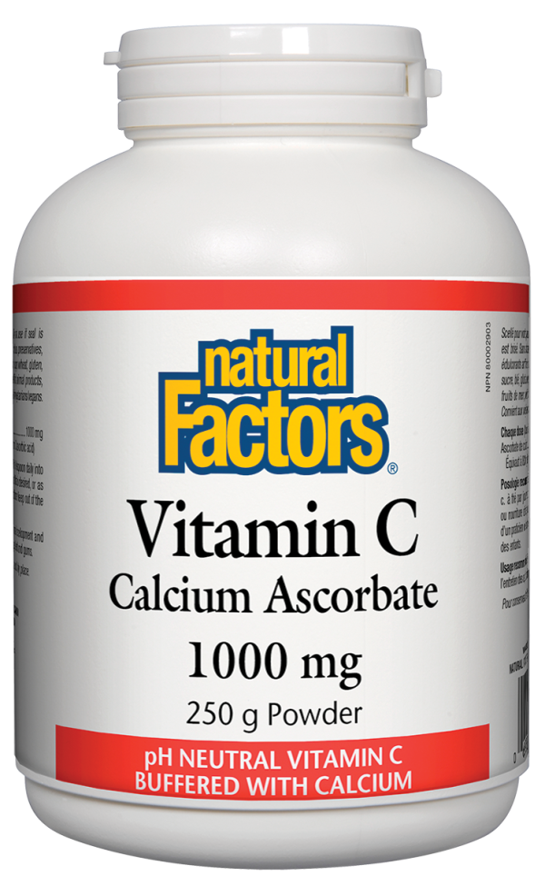 Natural Factors Calcium Ascorbate Powder (250g) Hot on Sale