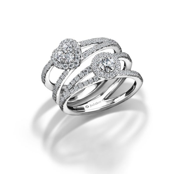 แหวนเพชร The Warmth of Heart Halo Twisted Diamond Ring Hot on Sale