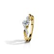 แหวนเพชร Twist Line Solitaire Ring (Certificate: GIA) For Cheap