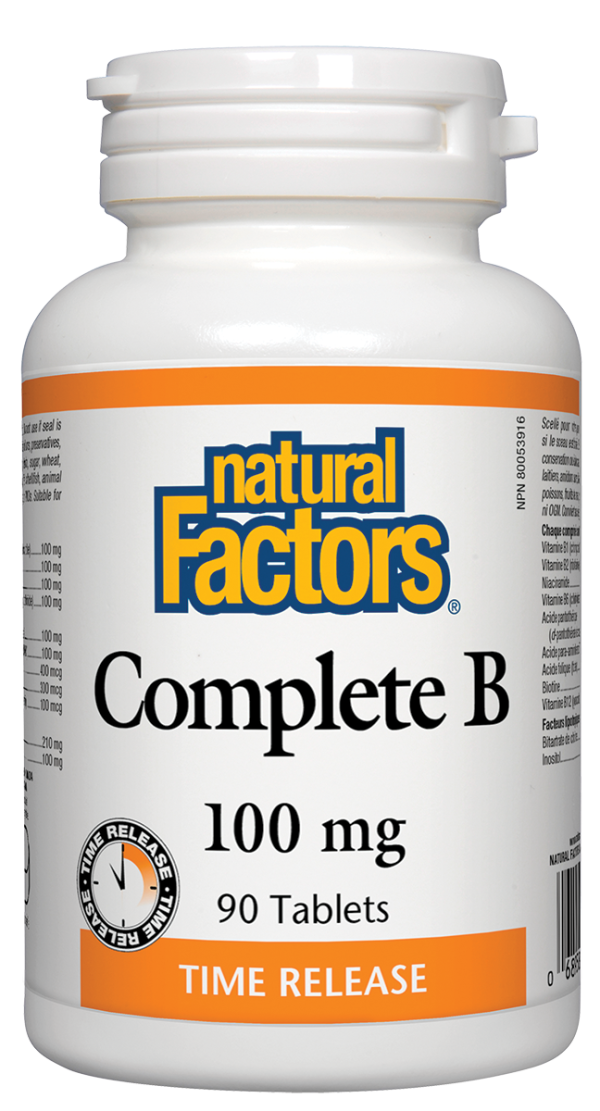 Natural Factors Complete B (100mg) Timed-Release (90 Tablets) Online Sale