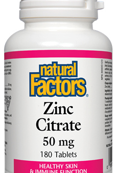 Natural Factors Zinc Citrate (50mg) (180 Tablets) on Sale