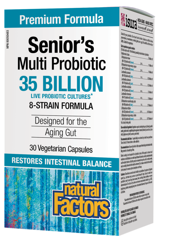 Natural Factors Senior s Multi Probiotic (30 Vegetarian Capsules) on Sale