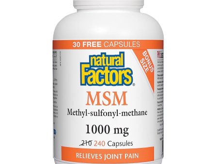 Natural Factors MSM (1000mg) (240 Capsules) Bonus Size Online