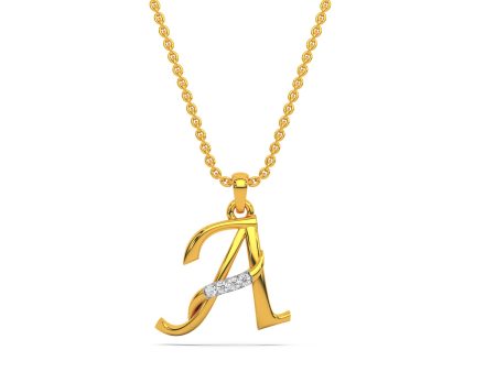 Alphabet A  Unisex Pendant Online now