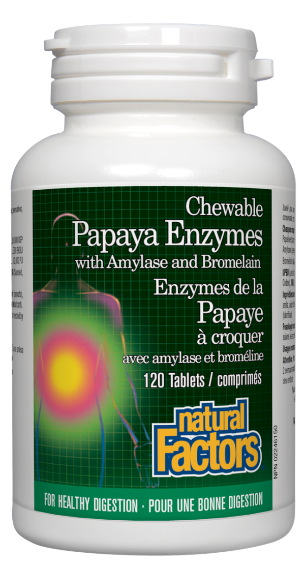 Natural Factors Papaya Enzymes (120 Chewable Tablets) Online Hot Sale