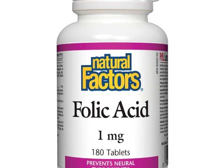 Natural Factors Folic Acid (1mg) (180 Tablets) on Sale