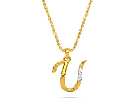 Alphabet U  Unisex Pendant Discount