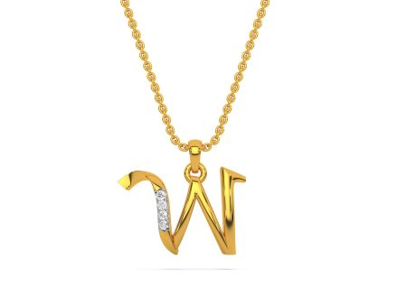 Alphabet W  Unisex Pendant Hot on Sale