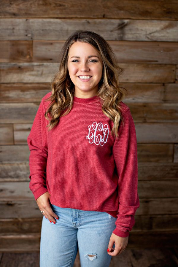 Monogrammed Lightweight Corduroy Sweater Pullover - 2020 Discount