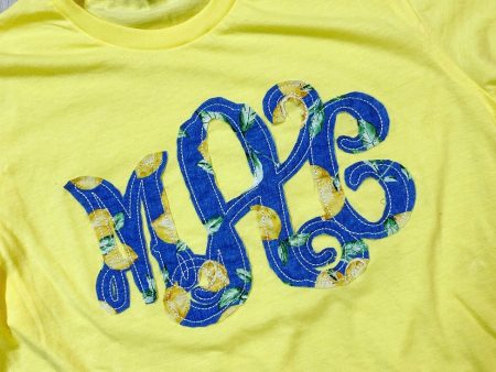 Fabric Monogrammed Short Sleeve tee - 2021 For Cheap