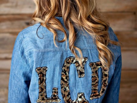 Fabric Monogrammed Chambray Button Up Shirt - 2020 Online